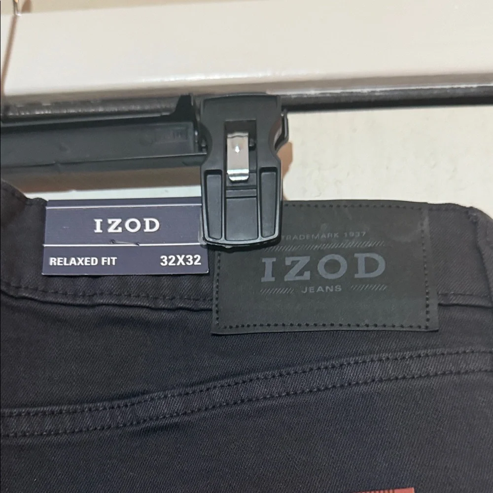 Izod Men's Dark Gray Relaxed Fit Comfort Stretch Straight Jeans 32x32 NWT